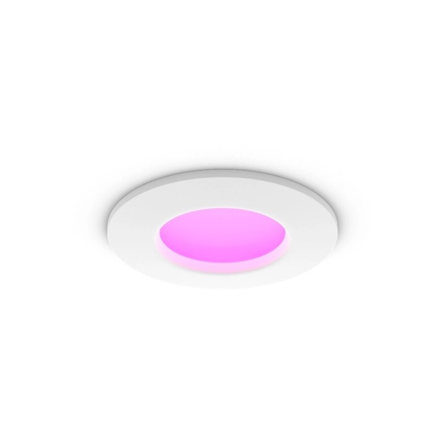 Philips - Juego de 2 downlights empotrables para baño LED RGBW regulables Hue SLIM LED/8,3W/230V 2000-6500K blanco IP44