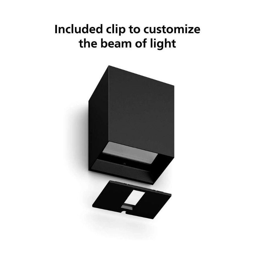 Philips - Juego de 2 apliques de pared para exterior LED RGBW regulables Hue RESONATE LED/8W/230V 2000-6500K IP44