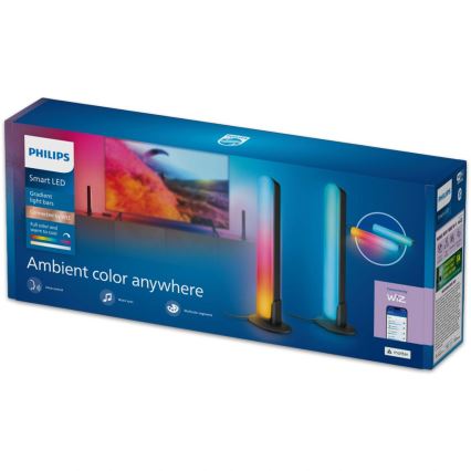Philips - Juego de 2 luminarias LED RGBIC regulables SMART GRADIENT LED/8W/230V 2700-6500K Wi-Fi