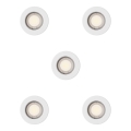 Philips - Pack de 5 luminarias empotrables PERIDOT 1xGU10/7W/230V blanco
