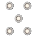Philips - Pack de 5 luminarias empotradas PERIDOT 1xGU10/7W/230V, acabado plateado