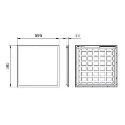 Philips Pila - Panel LED para techo registrable 40 W / 230 V, 60 x 60 cm, UGR19