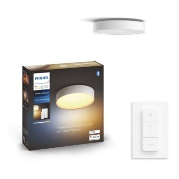 Philips - Plafón LED regulable Hue LED/9,6W/230V 2200–6500K Ø 261 mm blanco + mando a distancia