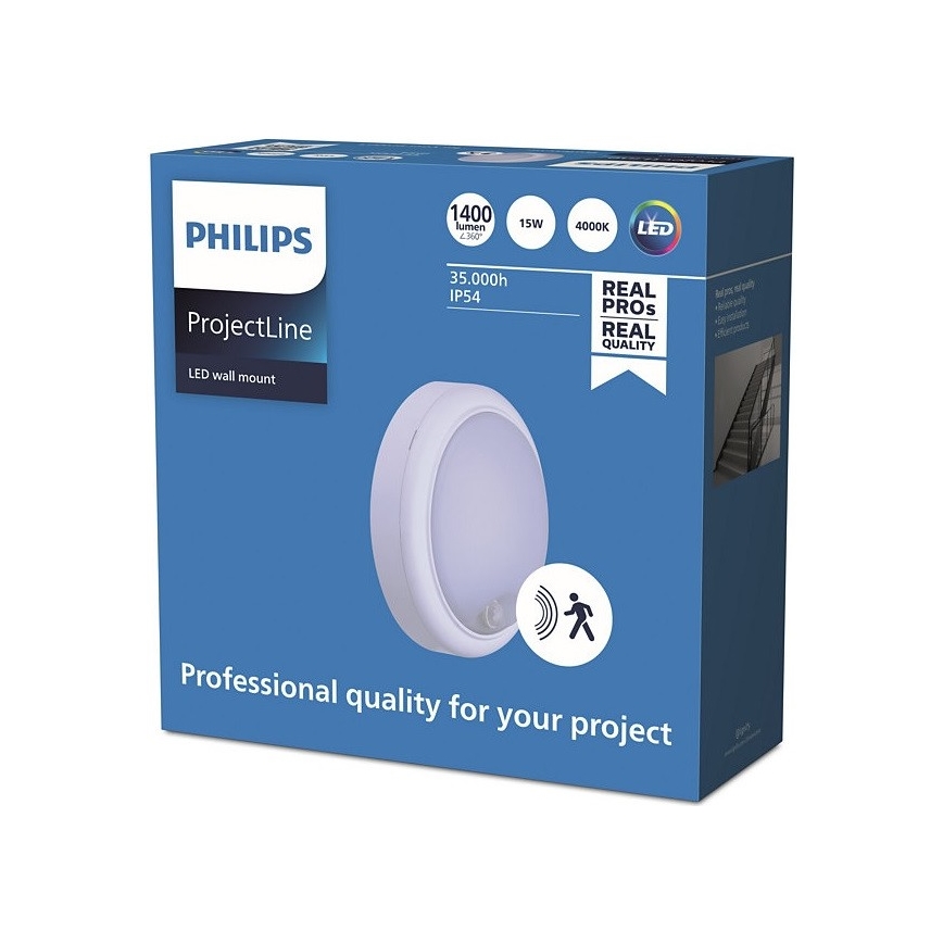 Philips - Lámpara de pared LED con sensor PROJECTLINE LED/15W/230V IP54