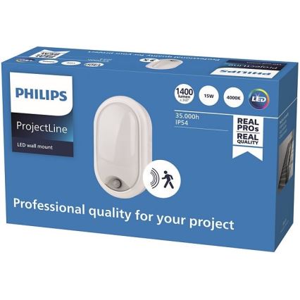 Philips - Lámpara de pared LED con sensor PROJECTLINE LED/15W/230V IP54