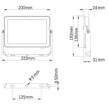 Philips - Proyector LED para exteriores PROJECTLINE LED/50W/230V IP65 3000K