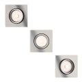 Philips - SET 3x Iluminación empotrable de techo 1xGU10/5,5W/230V