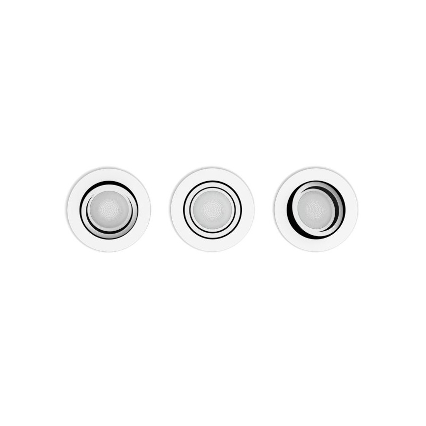 Philips - SET 3x LED Plafón regulable Hue MILLISKIN 1xGU10/5,7W/230V 2200-6500K