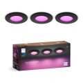 Philips - SET 3x LED RGBW Lámpara empotrable regulable para el baño Hue SLIM LED/8,3W/230V IP44 2000-6500K