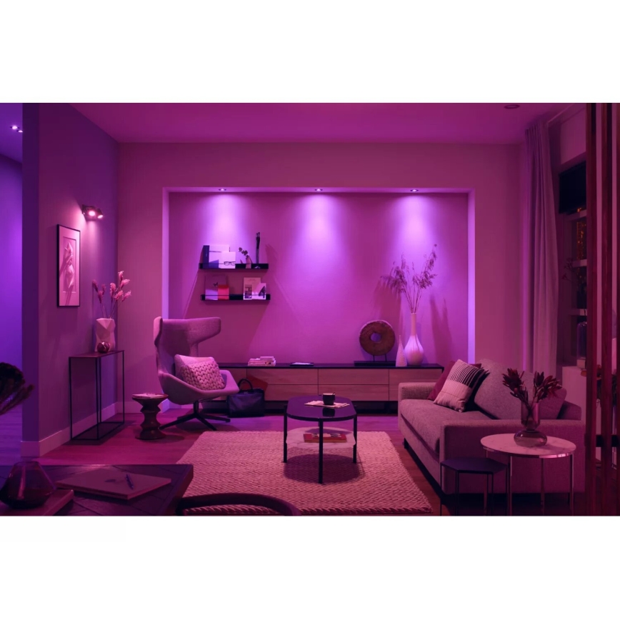 Philips - SET 3xLED RGBW Lámpara empotrable regulable Hue CENTURA 1xGU10/4,2W/230V 2000-6500K