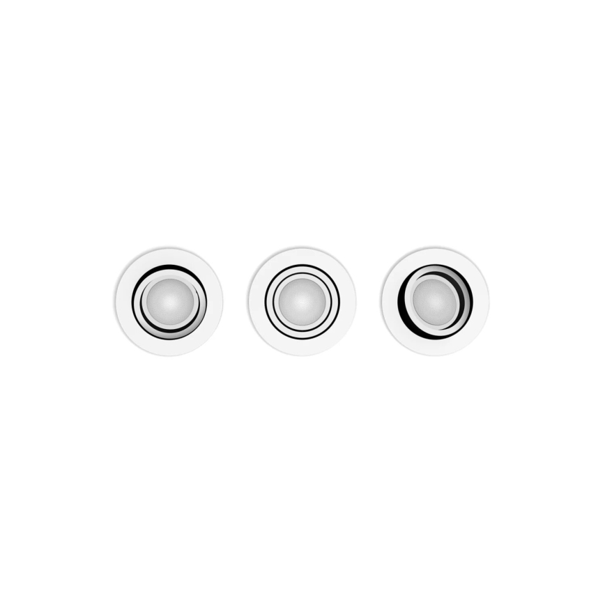 Philips - SET 3xLED RGBW Lámpara empotrable regulable Hue CENTURA 1xGU10/4,2W/230V 2000-6500K