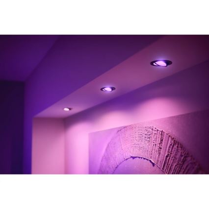 Philips - SET 3xLED RGBW Lámpara empotrable regulable Hue CENTURA 1xGU10/4,2W/230V 2000-6500K