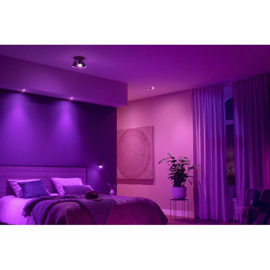Philips - SET 3xLED RGBW Lámpara empotrable regulable Hue CENTURA 1xGU10/4,2W/230V 2000-6500K