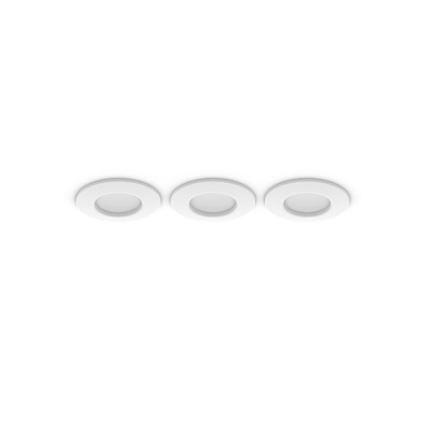 Philips - Pack de 3 luminarias empotrables de techo regulables para baño LED RGBW Hue SLIM LED/8,3W/230V 1000-20000K blanco P44