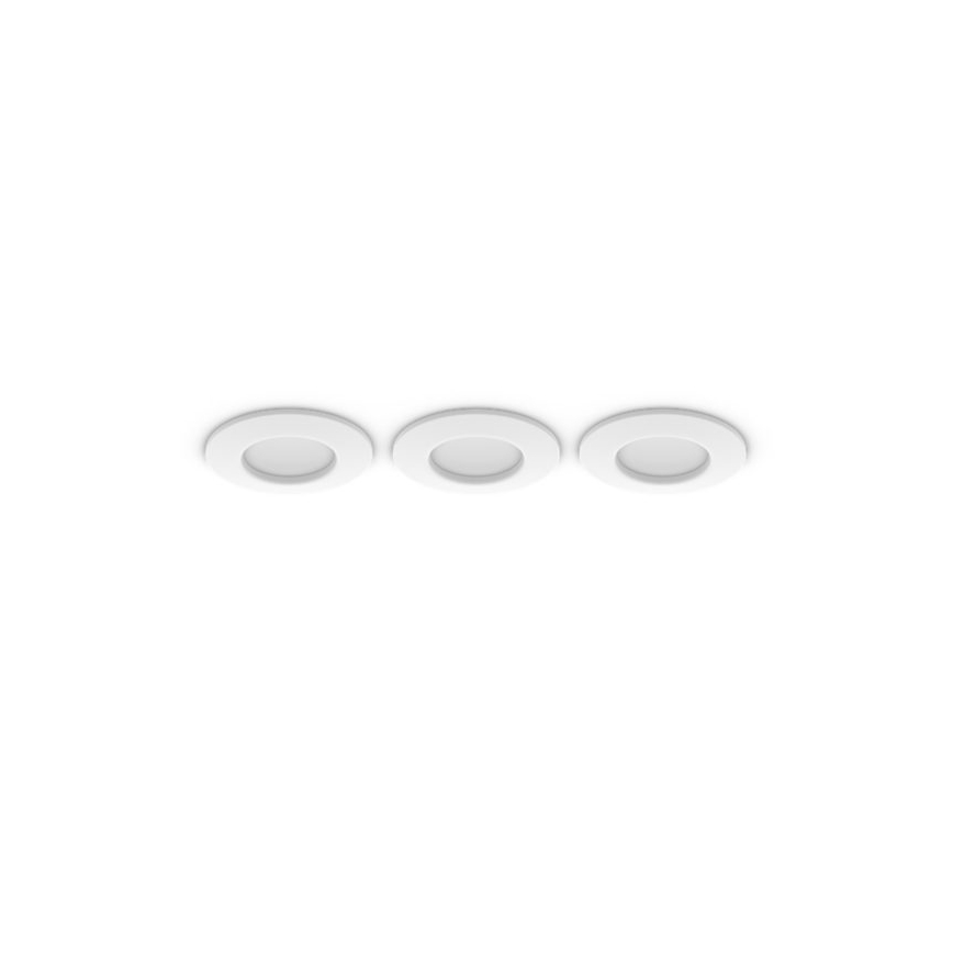 Philips - Pack de 3 luminarias empotrables de techo regulables para baño LED RGBW Hue SLIM LED/8,3W/230V 1000-20000K blanco P44