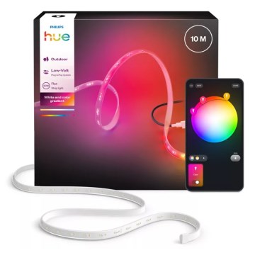 Philips - Tira exterior LED RGBW regulable Hue FLUX 10m LED/30W/230V 2200-6500K IP67