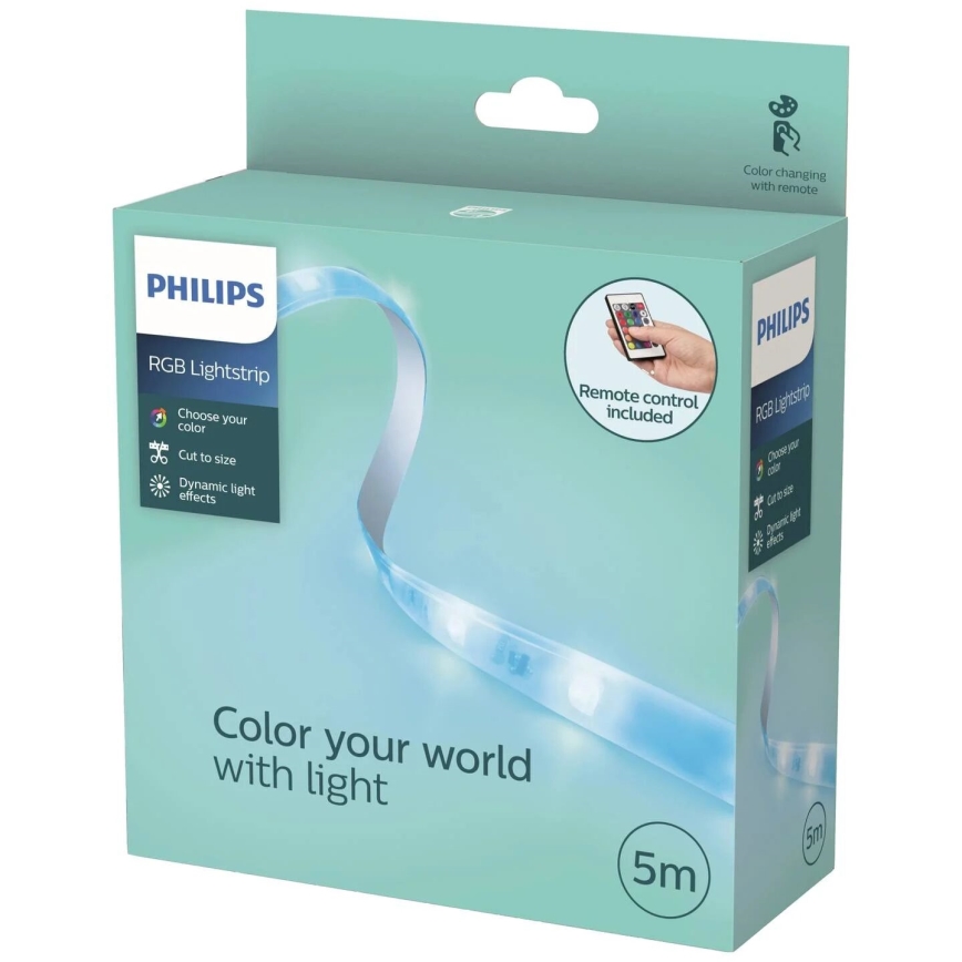 Philips - Tira LED RGBW regulable 5 m LED/12W/230V + mando a distancia