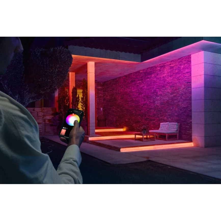 Philips - Tira exterior LED RGBW regulable Hue FLUX 10m LED/30W/230V 2200-6500K IP67