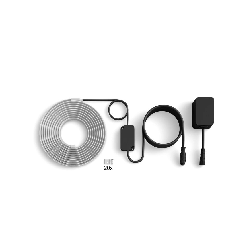 Philips - Tira LED RGBW regulable para exterior Hue FLUX 5m LED/30W/230V 2200-6500K IP67 + sensor de movimiento