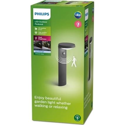 Philips - Lámpara LED exterior con sensor LED/9W/230V 4000K IP44