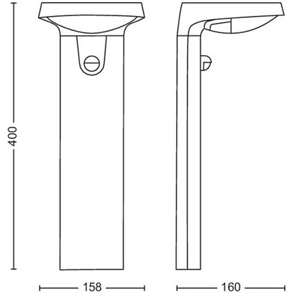 Philips - Lámpara LED exterior con sensor LED/9W/230V 4000K IP44