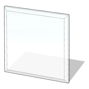 Placa de vidrio para chimenea 1000x1000x8 mm cuadrado