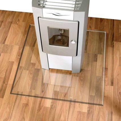 Placa de vidrio para chimenea 1000x1000x8 mm cuadrado