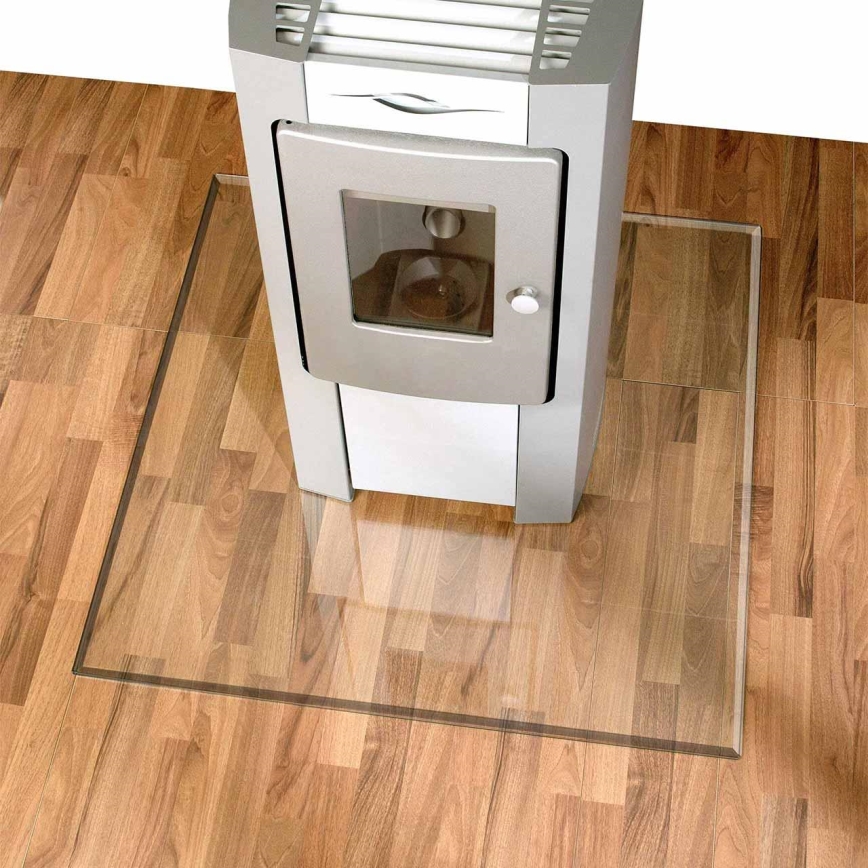 Placa de vidrio para chimenea 1000x1000x8 mm cuadrado