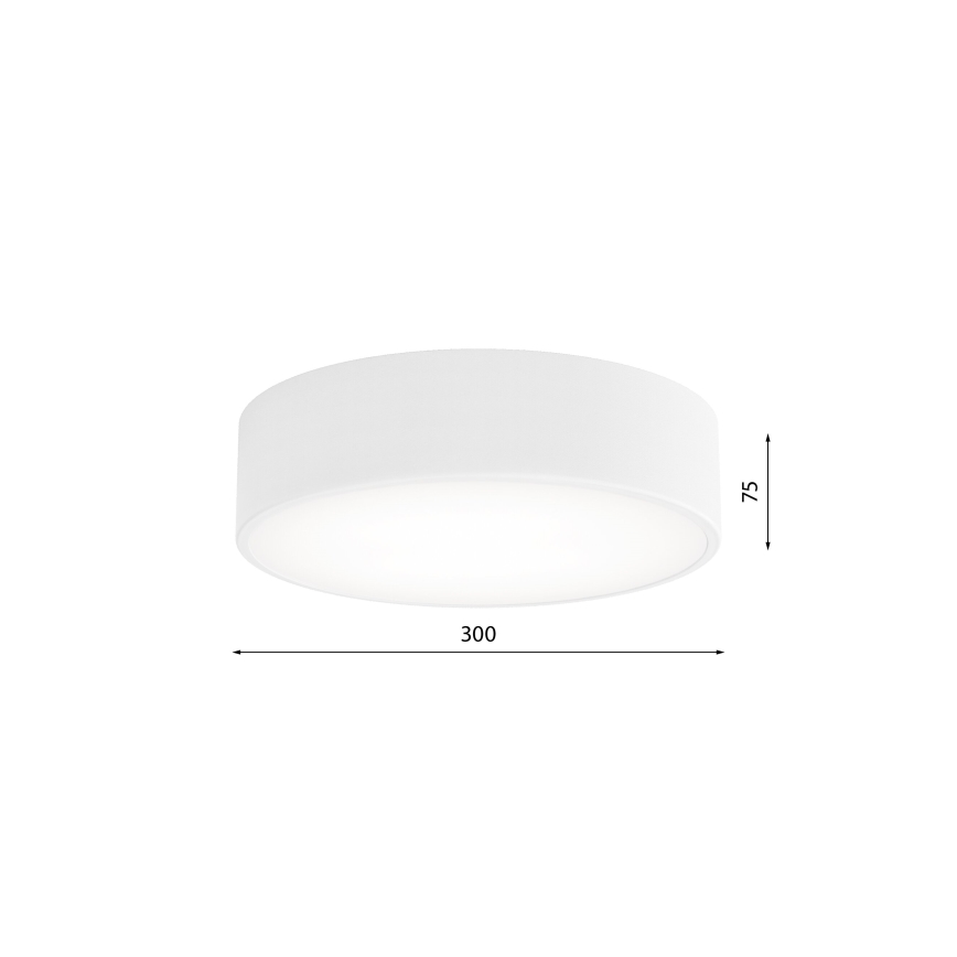 Plafón CLEO 2xE27/24W/230V diá. 30 cm blanco