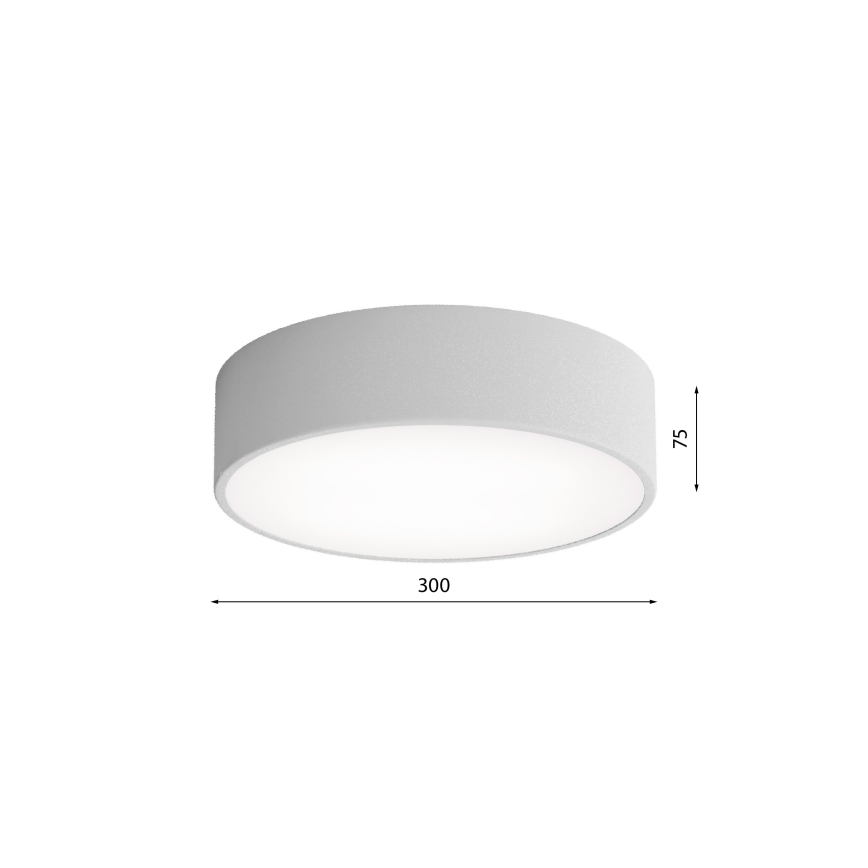 Plafón CLEO 2xE27/24W/230V diá. 30 cm gris