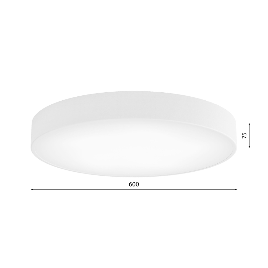 Plafón CLEO 5xE27/24W/230V diá. 60 cm blanco