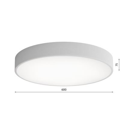 Plafón CLEO 5xE27/24W/230V diá. 60 cm gris