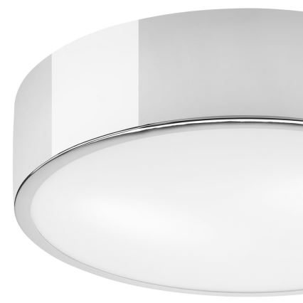Plafón DANTE 1xE27/60W/230V diá. 26 cm cromo brillante