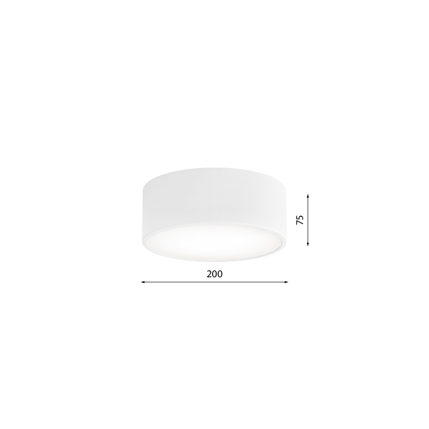 Plafón de baño CLEO 1xE27/24W/230V diá. 20 cm blanco IP54