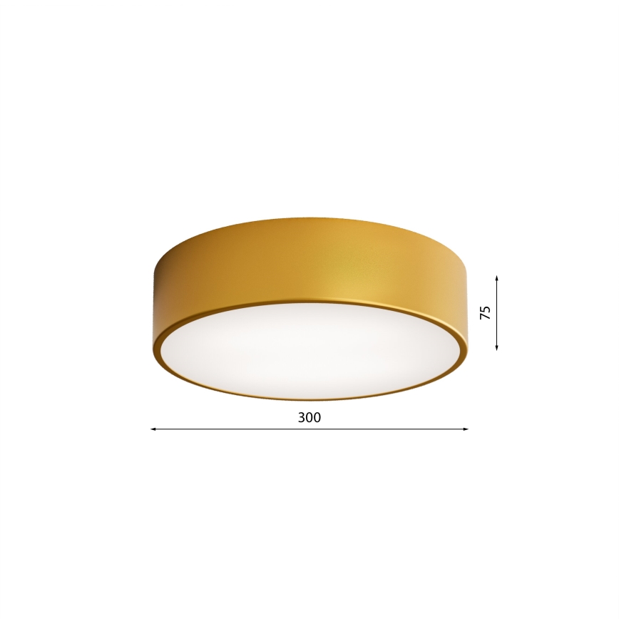 Plafón de baño CLEO 2xE27/24W/230V diá. 30 cm dorado IP54