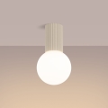 Plafón de baño HALO 1xG9/8W/230V diá. 12 cm IP44 color crema
