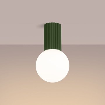 Plafón de baño HALO 1xG9/8W/230V diá. 12 cm IP44 verde
