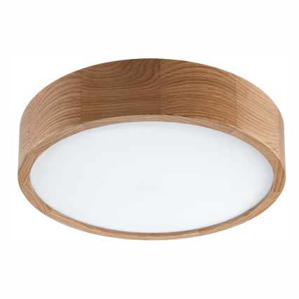 Plafón de baño OAK 3xE27/15W/230V, roble, Ø 37 cm, IP54