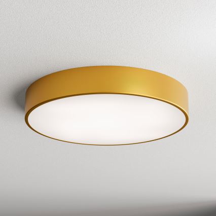Lámpara de techo con sensor de movimiento y de crepúsculo CLEO 4xE27/24W/230V Ø 50 cm dorada