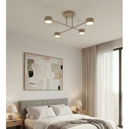 Plafón de techo HALO 4xGX53/10W/230V beige