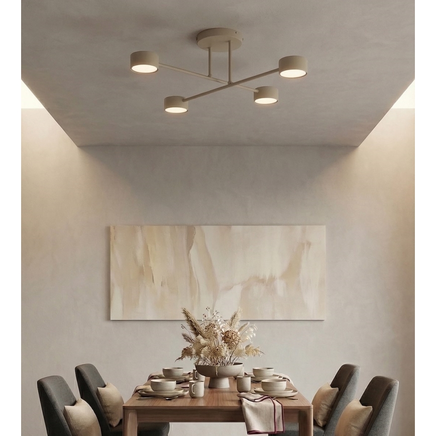 Plafón de techo HALO 4xGX53/10W/230V beige