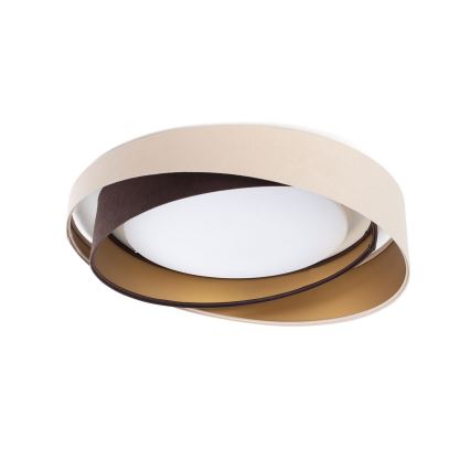 Plafón de techo LED GALAXY MODERN LED/24W/230V Ø 55 cm beige/marrón/dorado