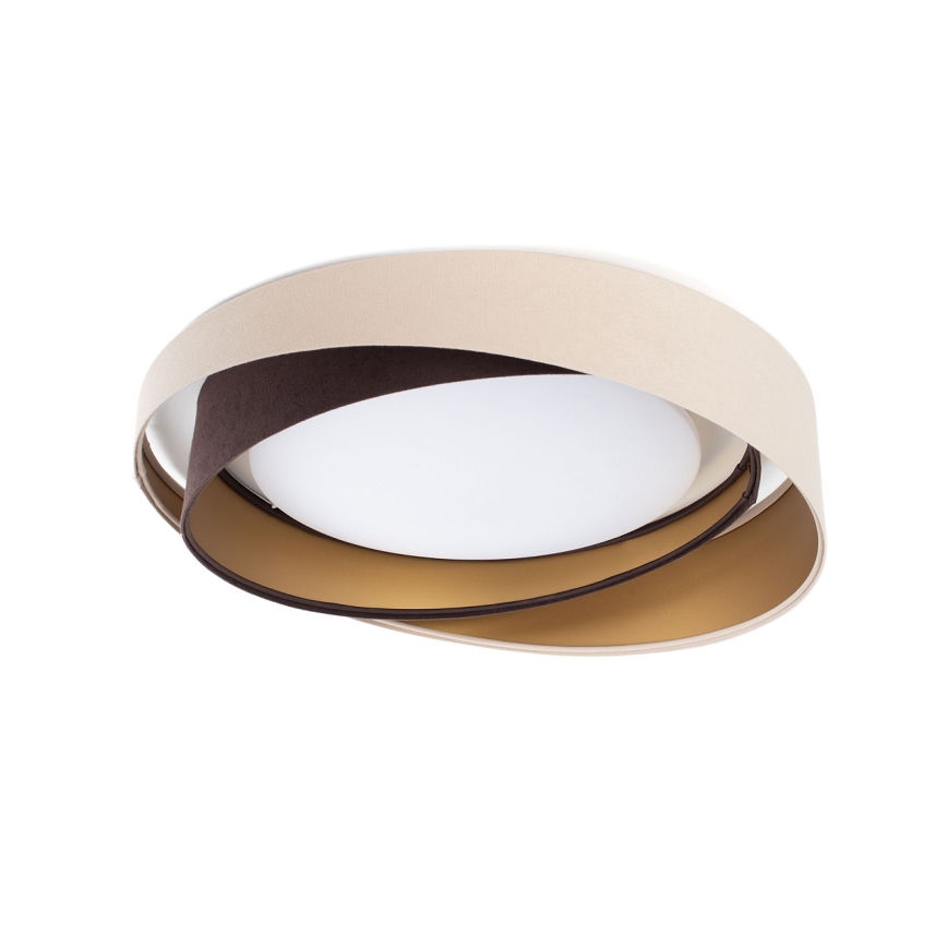 Plafón de techo LED GALAXY MODERN LED/24W/230V Ø 55 cm beige/marrón/dorado