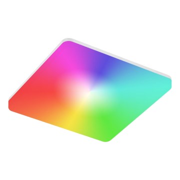 Plafón de techo LED RGBW regulable para baño LED/24W/230V 3000-6500K 33x33 cm IP54 blanco Wi-Fi Tuya