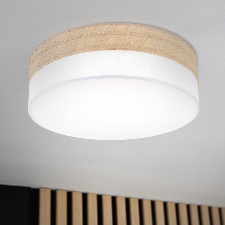 Lámpara de techo LED SIRJA BOHO LED/36W/230V 4000K Ø 45 cm beige/blanco