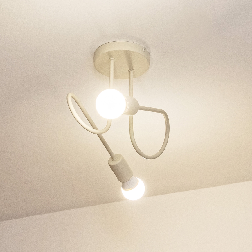 Plafón de techo OXFORD 2xE27/15W/230V crema
