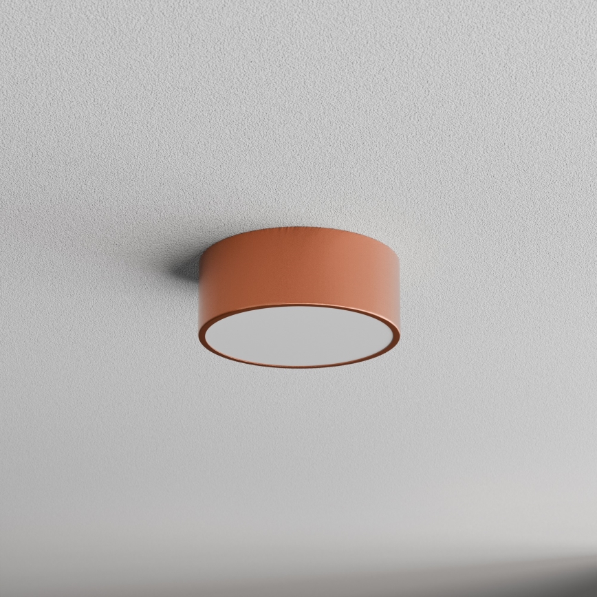 Plafón de techo para baño con sensor CLEO 1xE27/24W/230V Ø 20 cm IP54 acabado en cobre