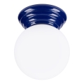 Plafón de techo para baño ZORI 1xG9/8W/230V, Ø 12 cm, IP44, azul