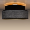 Plafón GRACE 1xE27/60W/230V diá. 40 cm negro/gris