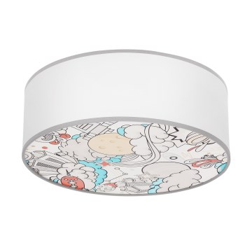 Plafón infantil KIDDY 2xE27/40W/230V blanco/beige